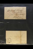 1842-1870 COVERS. An Interesting Collection Of Stampless Covers & Entire Letters, Bearing Various Rate... - Andere & Zonder Classificatie