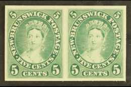 1860-63 5c Green PLATE PROOF PAIR On Thick Card (pair) For More Images, Please Visit... - Other & Unclassified