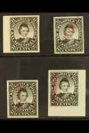 1860-63 17c Black IMPERF PLATE PROOFS, One Without Overprint, The Others With 3 Different "SPECIMEN" Overprints In... - Andere & Zonder Classificatie