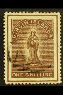 1887 1s Sepia Virgin, SG 40, Very Fine Used With Neat Central Cancel. For More Images, Please Visit... - Iles Vièrges Britanniques