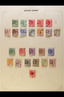 1913-1951 USED COLLECTION On Leaves, Chiefly ALL DIFFERENT, Inc 1913-21 Set To 48c, 1921-27 Set To 72c, 1931... - Brits-Guiana (...-1966)