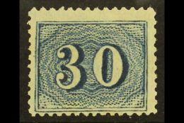 1866 30r Blue Perf 13½, Scott 45 (SG 40), Very Fine Lightly Hinged Mint. A Beauty! For More Images, Please... - Other & Unclassified