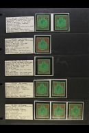 1938-53 10s KGVI KEY PLATES. FINE MINT SPECIALIZED COLLECTION In Hingeless Mounts On Stock Pages With Identified... - Bermudas