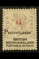 1888 (Dec) 4d On 4d Lilac And Black With "Protectorate" Overprint, Surcharge In Red, SG 51, Fine Mint. For More... - Autres & Non Classés