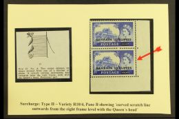 1955-60 10r On 10s Ultramarine Castles Overprint Type II, SG 96a, Never Hinged Mint Lower Right Corner PAIR,... - Bahrein (...-1965)