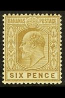 1911 6d Bistre-brown, Wmk Mult Crown CA, With MALFORMED "E" Variety, SG 74a, Lightly Hinged Mint. For More Images,... - Other & Unclassified