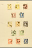 1858-59 FRANZ JOSEPH Used Collection On An Album Page. A Valuable Range That Includes 1858-59 Type I - 2k (x2),... - Other & Unclassified