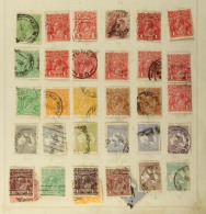 OLD TIME RANGES ON LEAVES 1913-52 Mint & Used (chiefly Used) Collection Inc Useful Ranges Of Roo's To 5s Used,... - Other & Unclassified