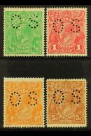 OFFICIAL 1914-21 KGV Heads Set Complete, SG O38/O42, Very Fine Mint (4 Stamps) For More Images, Please Visit... - Otros & Sin Clasificación