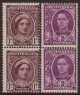 1942-50 1d And 2d Vertical Coil Pairs SG 203a & 204a, Fine Never Hinged Mint. (4 Stamps) For More Images,... - Otros & Sin Clasificación