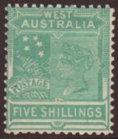 WESTERN AUSTRALIA 1905-12 5s Emerald-green, SG 148, Fine Mint. Fresh! For More Images, Please Visit... - Other & Unclassified