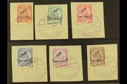 1914 Arrival Of Prince William Overprints Complete Set (Michel 35/40, SG 33/38), Superb Used On Pieces Tied By... - Albanië