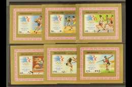 OLYMPICS YEMEN ARAB REPUBLIC 1984 Los Angeles Complete Set, Mi 1807/1812, As Lovely IMPERF Miniature Sheets, Never... - Sin Clasificación