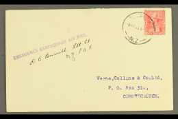 DISASTER COVERS 1931 (6 Feb) Cover Addressed To Christchurch, Bearing 1d Stamp Tied By "Napier" Cds Cancel And... - Sin Clasificación