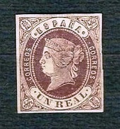 SPAGNA 1862 - Reina Isabel II - Un Real - MH - Yv: ES 57 - Postfris – Scharnier