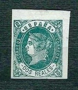 SPAGNA 1862 - Reina Isabel II - Dos Reales - MH - Yv: ES 58 - Postfris – Scharnier