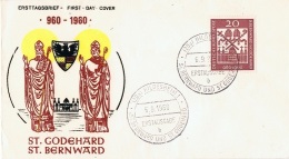 ST-L12 - ALLEMAGNE FDC Millénaire De St-Godehard Et St-Bernward 1960 - 1948-1960