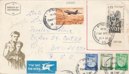 #BV4740  SOLDIERS, PLANE, PAR AVION, AIRMAIL COVER, 1965, ISRAEL. - Poste Aérienne