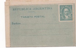 3086    Entero Postal  Argentina 1888 Nuevos Verde - Entiers Postaux