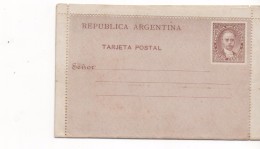 3086    Entero Postal  Argentina 1888 Nuevo Marrón - Entiers Postaux