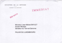 MINISTERE DE LA DEFENSE POUR LE SENAT, PAR MOTO, IMMEDIAT (MOT/32) - 1961-....
