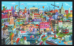 Hungary 2016. Counties, Cities Sheet With Animals, Transport Cars, Ships, Aviation, Birds, Etc. MNH (**) - Nuovi