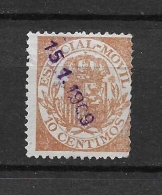 LOTE 1891 D ///   ESPAÑA  ESPECIAL TIMBRE MOVIL    10 CTMOS    "CON FECHA 15-1-1909" - Revenue Stamps