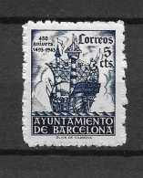 EN CLASIF.   ///   BARCELONA 1943  EDIFIL Nº: 50 **MNH     AYUNTAMIENTO DE BARCELONA - Barcelone