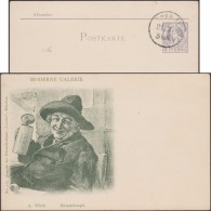 München 1900, Privatpost Courier, Ganzsache. Moderne Galerie. Bierphilosoph, Philosophe De La Bière, Chope - Bières