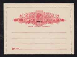 Brazil Brasil 1931 CB 95 200R Overprint Stationery Letter Card MNH - Interi Postali