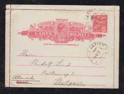 Brazil Brasil 1927 CB 91 200R Stationery Letter Card Uprated  D. CAIXAS RIO To Stuttgart Germany - Entiers Postaux