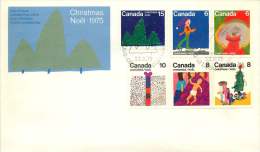 1975   Christmas Issue Children´s Drawings  Sc 674-9  Combination FDC - 1971-1980