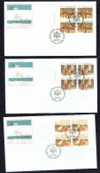 1983   Christmas Issue:  Churches   Sc 1004-6  Plate Blocks Of 4 - 1981-1990