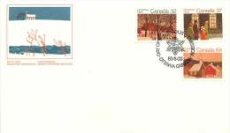 1983  Christmas Issue  Sc 1004-6  Combination FDC - 1981-1990