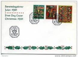 NORWAY 1981 FDC Christmas Issue: Tapestries  Scott 794-6 - FDC