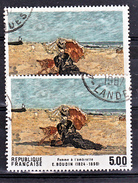 France 2474 Femme à L'ombrelle Variété Pluie Hors Du Cadre Et Normal Oblitéré Used - Used Stamps
