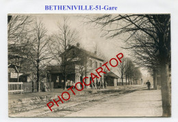 Gare-BETHENIVILLE-CARTE PHOTO Allemande-Guerre 14-18-1 WK-FRANCE-51- - Bétheniville