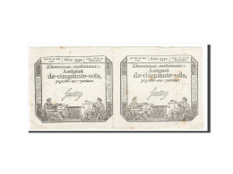 Billet, France, 50 Sols, 1793, 1793-05-23, Saussay, TTB+, KM:A70b, Lafaurie:167 - Assignate