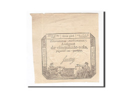 Billet, France, 50 Sols, 1793, 1793-05-23, Saussay, SUP, KM:A70b, Lafaurie:167 - Assignats