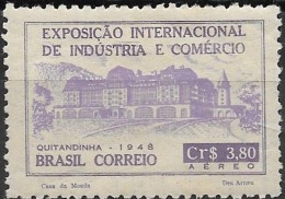 BRAZIL 1948 International Industrial And Commercial Exhibition, Quitandinha - 3cr80 Quitandinha Hotel MH - Unused Stamps