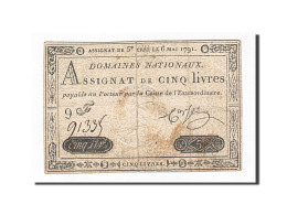 Billet, France, 5 Livres, 1791, 1791-05-06, Corset, TB+, KM:A42, Lafaurie:137 - Assignats