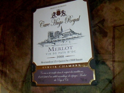 Etiquette De  Vin Neuve  Merlot Cave Hugo  Royal Vin De Pays 2008 - Vin De Pays D'Oc