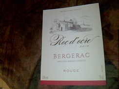 Etiquette De  Vin Neuve Bergerac AOC  Roc D 'ocre Millésime 2010 - Bergerac