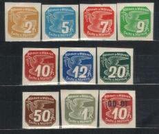 BÖHMEN&MÄHREN 1939 - MiNr: 42 - 50 +51  Komplett  * / MH - Unused Stamps