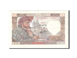 Billet, France, 50 Francs, 1940, 1940-06-13, TTB, Fayette:19.1, KM:93 - 50 F 1940-1942 ''Jacques Coeur''