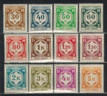BÖHMEN&MÄHREN Dienst 1941 - MiNr: 1 - 12 Komplett   */MH - Unused Stamps