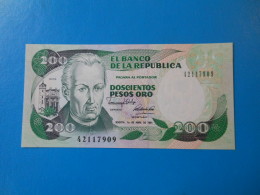 Colombie Colombia 200 Pesos Oro 1991 P429d UNC - Colombie