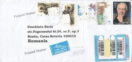 DOGS, OLYMPIC GAMES, MENAHAMIA, YEHUDA AMICHAI, STAMPS ON REGISTERED COVER, 2016, ISRAEL - Storia Postale