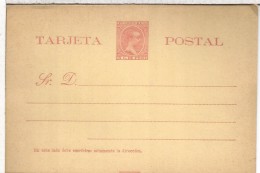 PUERTO RICO 1894 ENTERO POSTAL  ALFONSO XIII 3 CTS VARIANTE 6c O DE POSTAL ROTA - Porto Rico