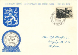 Finland Card Witrh Special Postmark Helsinki Unkarin Messut 16-10-1954 With Cachet - Covers & Documents